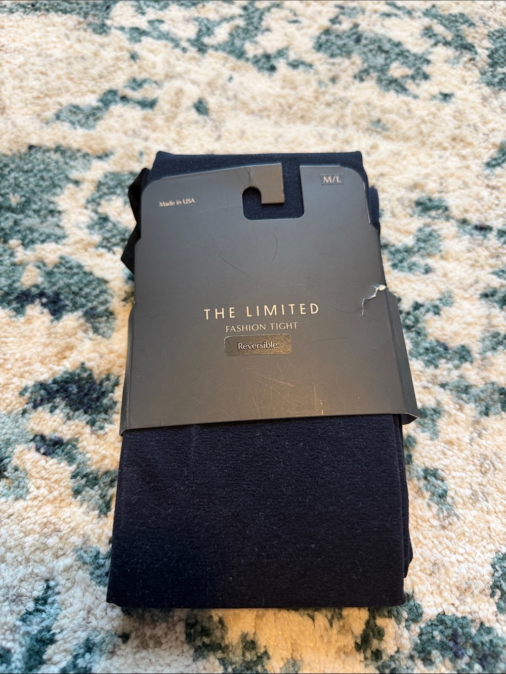NEW The Limited Reversible Tights Navy/Black